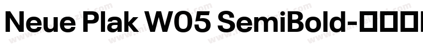 Neue Plak W05 SemiBold字体转换